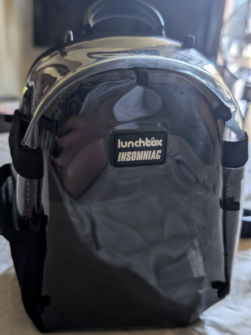 Lunchbox Insomniac Clear Black Backpack Carrier